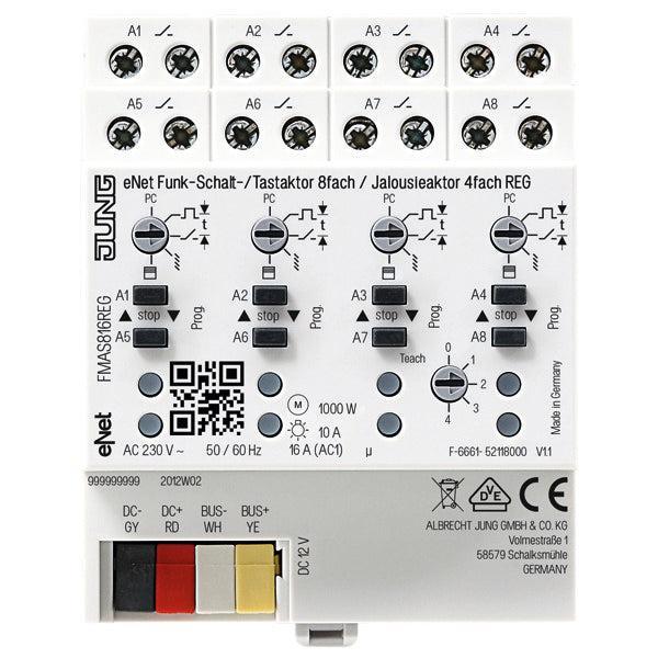 Jung ENet Schakelaar-actuator-bussysteem - FMAS816REG, Doe-het-zelf en Bouw, Elektriciteit en Kabels, Verzenden