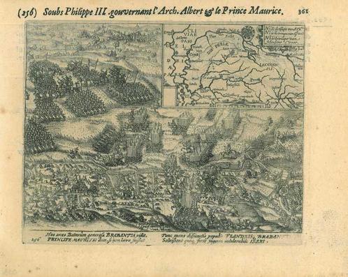 Historische prent van Sint-Truiden, Antiek en Kunst, Kunst | Etsen en Gravures