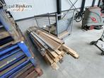 Platte rolkar met voorraad houten planken, Ophalen of Verzenden, Overige typen