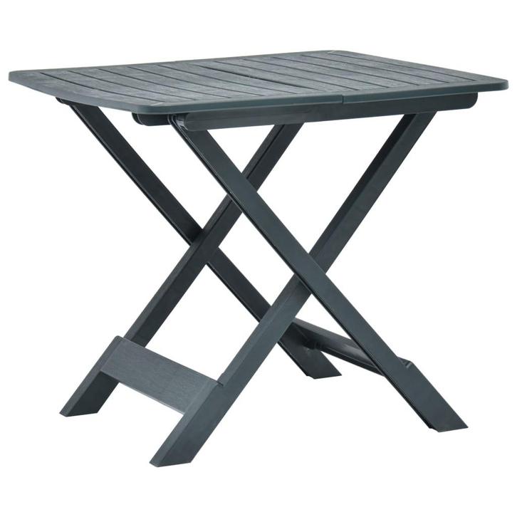 vidaXL Tuintafel inklapbaar 79x72x70 cm kunststof groen, Tuin en Terras, Tuintafels, Nieuw, Verzenden