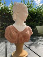 Buste, Busto donna Marmo - 4 kg - 33 cm - Marmer, Antiek en Kunst
