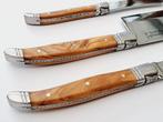Laguiole - 3x Cheese Knives - Olive Wood - style de -