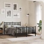 vidaXL Bedframe met hoofd- en voeteneinde metaal zwart, Huis en Inrichting, Slaapkamer | Bedden, Verzenden, Nieuw