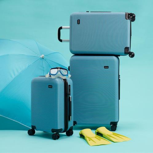 Reiskoffers in trendy kleuren | Handbagage + Medium + Large, Handtassen en Accessoires, Koffers, Minder dan 50 cm, Nieuw, Slot