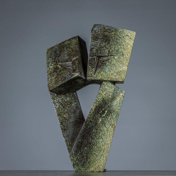 C.Makare - Figure - Geometric faces - Kissing - Leopard, Antiek en Kunst, Kunst | Designobjecten