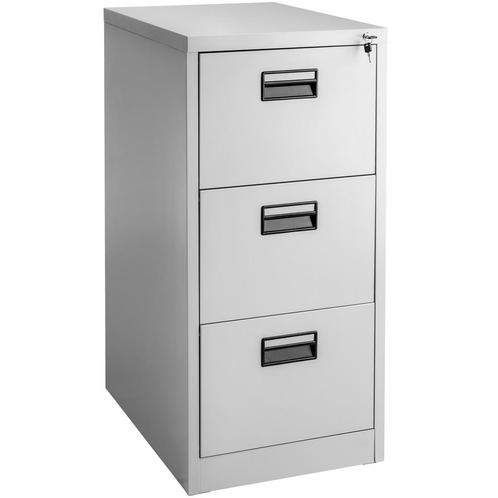 tectake Archiefkast met 3 lades 62,4x46x102,8cm - grijs, Huis en Inrichting, Kasten | Roldeurkasten en Archiefkasten, Verzenden