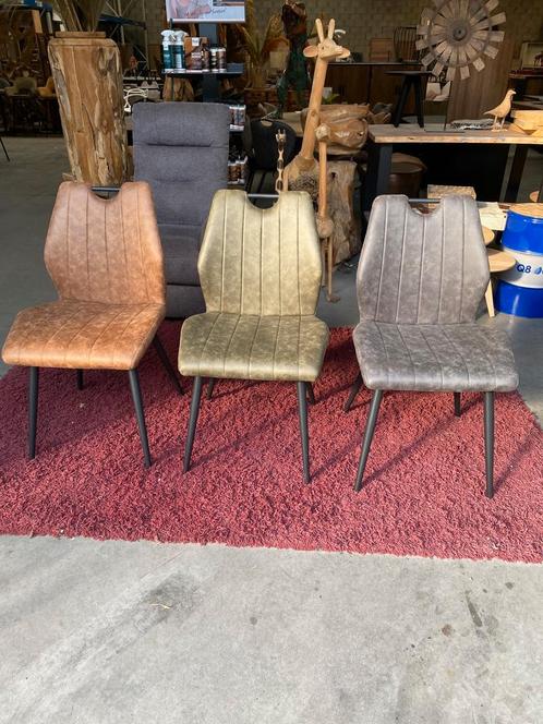 Ohio eetkamerstoel, drie kleuren (nieuw, outlet), Huis en Inrichting, Stoelen, Nieuw, Metaal, Stof