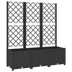 Plantenbak Zwart 120cm met Latwerk - OP=OP -40%!, Tuin en Terras, Kunststof, 100 cm of meer, Verzenden, Nieuw