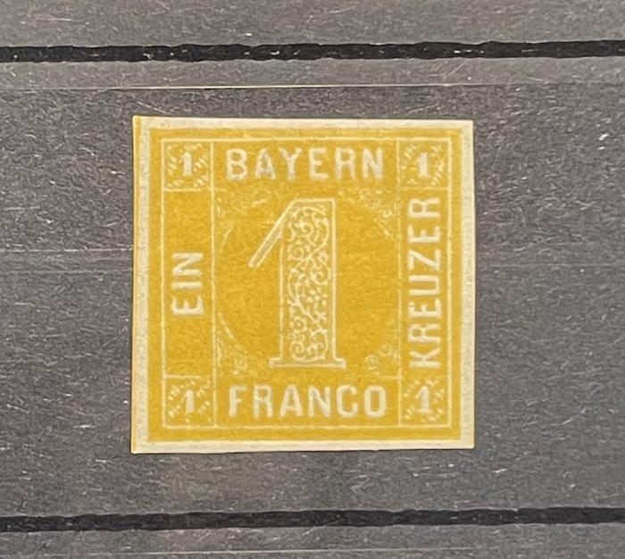 Beieren 1862 - Altdeutschland Bayern - 1 Kreuzer Franco 1862, Postzegels en Munten, Postzegels | Europa | Duitsland