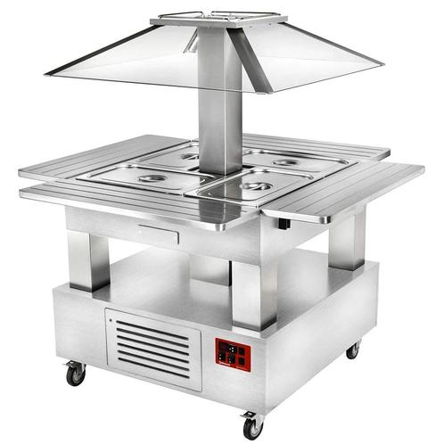 Gekoeld Buffet | GOURMET LINE | Hout/RVS | 4x 1/1 GN |, Zakelijke goederen, Horeca | Keukenapparatuur, Nieuw in verpakking, Verzenden