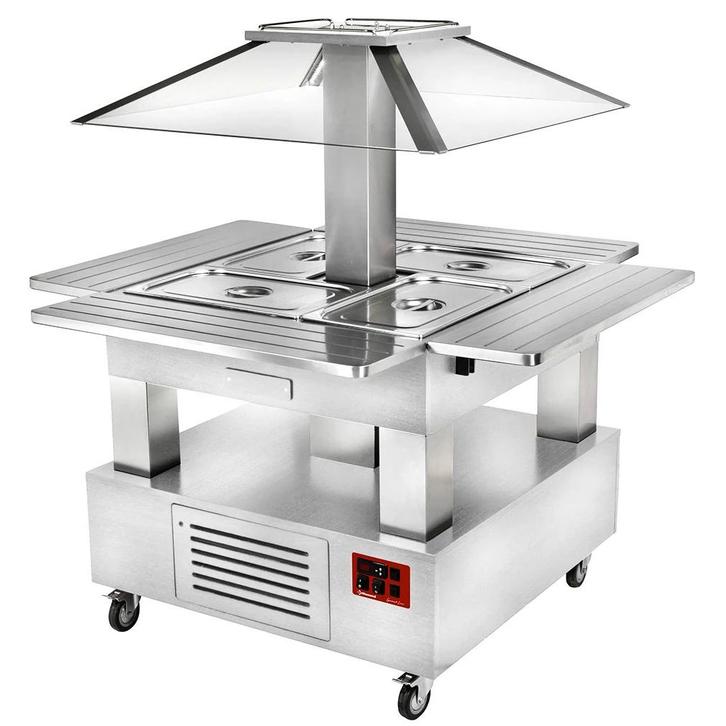Gekoeld Buffet | GOURMET LINE | Hout/RVS | 4x 1/1 GN |, Zakelijke goederen, Horeca | Keukenapparatuur, Nieuw in verpakking, Verzenden