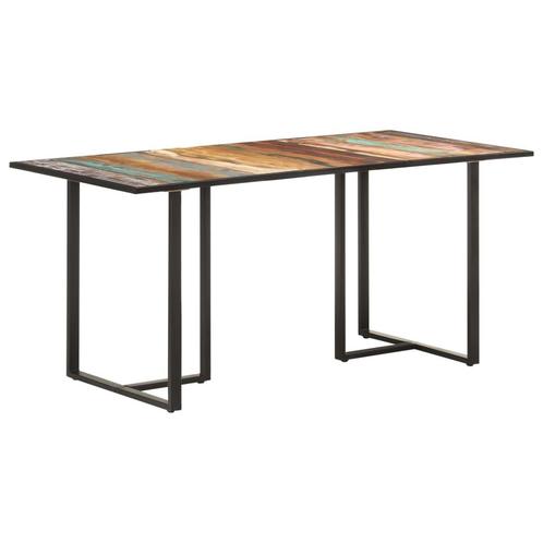 vidaXL Eettafel 160 cm massief gerecycled hout, Huis en Inrichting, Tafels | Eettafels, Nieuw, Verzenden