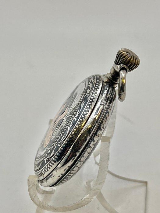 Tissot Savonette Argento Niellato . 15 Rubis . Spiral, Handtassen en Accessoires, Horloges | Heren