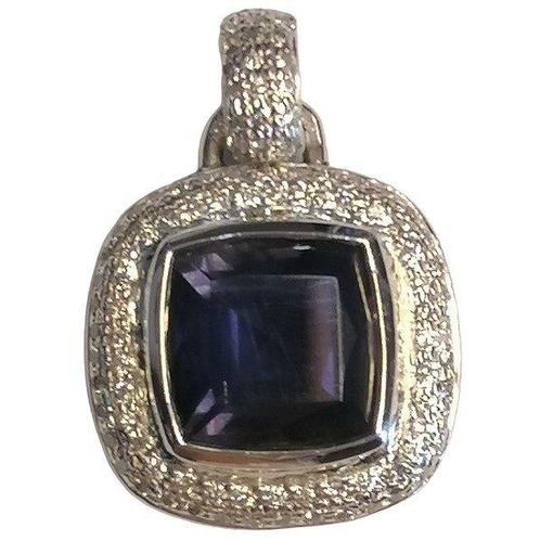 Pendentif Or blanc - Diamant, Handtassen en Accessoires, Antieke sieraden