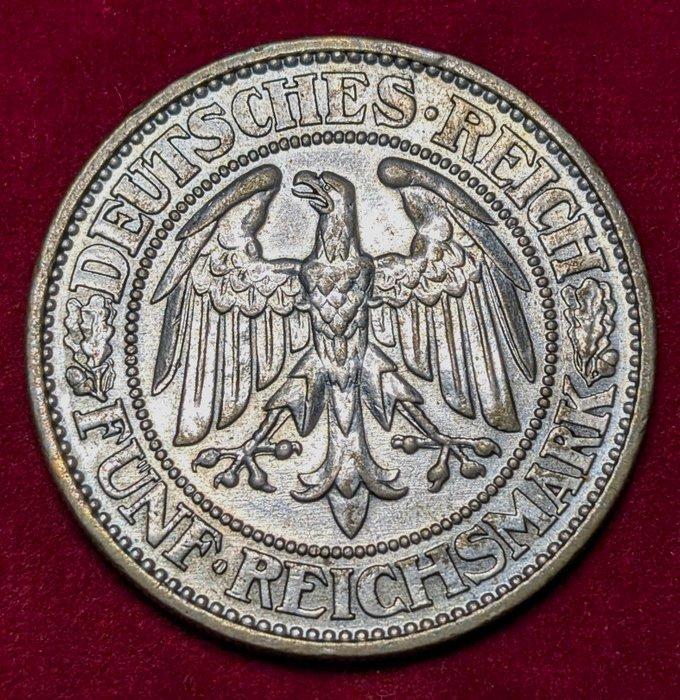 Duitsland, Weimar Republiek 5 Reichsmark 1931-A (Zonder, Postzegels en Munten, Munten | Europa | Niet-Euromunten