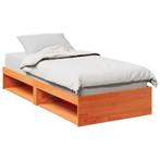 vidaXL Bedbank zonder matras wasbruin 100x200 cm massief, Huis en Inrichting, Slaapkamer | Bedden, Verzenden, Nieuw