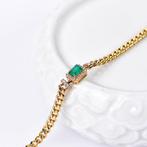 Armband - 18 karaat Geel goud Smaragd - Diamant -, Nieuw