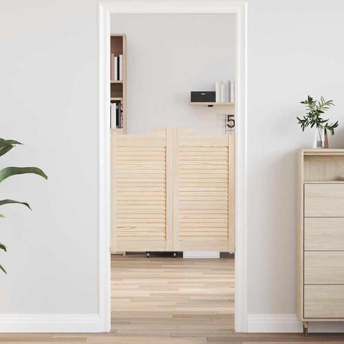 vidaXL Draaideuren louvredesign 1-paar 80x80 cm massief, Doe-het-zelf en Bouw, Deuren en Vliegenramen, Nieuw, Verzenden