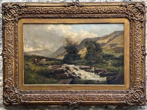James Peel (1811-1906) - Paesaggio con cascata, Antiek en Kunst, Kunst | Schilderijen | Klassiek