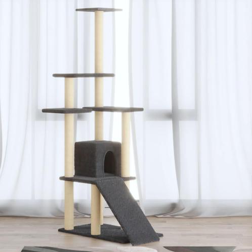 vidaXL Kattenmeubel met sisal krabpalen 155 cm donkergrijs, Dieren en Toebehoren, Katten-accessoires, Nieuw, Verzenden