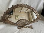Spiegel- Sierlijke vintage tafelspiegel in waaiervorm -, Antiek en Kunst