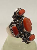 Zilver - Ring - Berbère Ag/corail