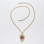 Collier - 14 carats Or jaune - Email dart, Nieuw