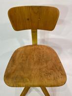 Stoel - Hout, Metaal - werkplaatsstoel, draaistoel