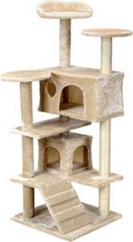 Krabpaal kattenboom XXL 131 x 58 x 50 cm beige, Dieren en Toebehoren, Ophalen of Verzenden, Nieuw