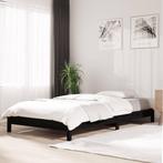 vidaXL Bed stapelbaar 90x190 cm massief grenenhout zwart, Huis en Inrichting, Nieuw, Verzenden