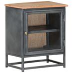 vidaXL Nachtkastje 40x30x50 cm massief acaciahout grijs, Huis en Inrichting, Verzenden, Nieuw