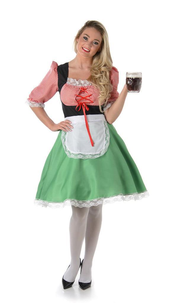 Dirndl Jurk Oktoberfest Rood Groen, Kinderen en Baby's, Carnavalskleding en Verkleedspullen, Nieuw, Verzenden
