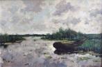 W.J. Smorenburg (1878-1918) - Polderlandschap met boot