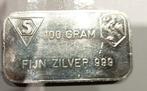 100 gram - Zilver .999 (Zonder Minimumprijs), Postzegels en Munten