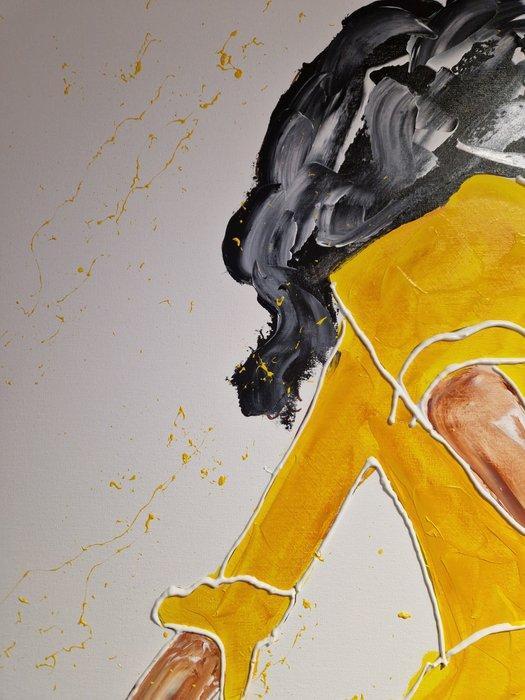 Henry Escobar - LA JUPE (attention sur fond blanc ), Antiek en Kunst, Kunst | Designobjecten