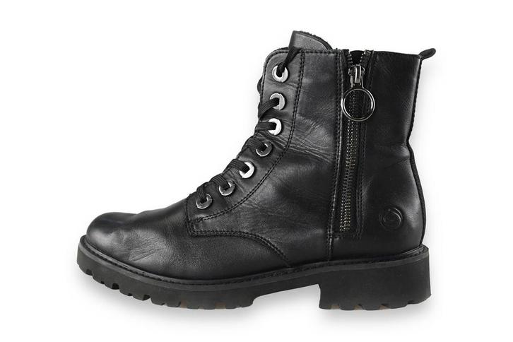 Remonte Veterboots in maat 37 Zwart | 5% korting, Kleding | Dames, Schoenen, Zwart, Gedragen, Overige typen, Verzenden
