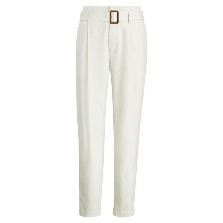 Polo Ralph Lauren • katoenen pantalon in creme • 38 (2), Kleding | Dames, Broeken en Pantalons, Wit, Nieuw, Maat 38/40 (M), Verzenden