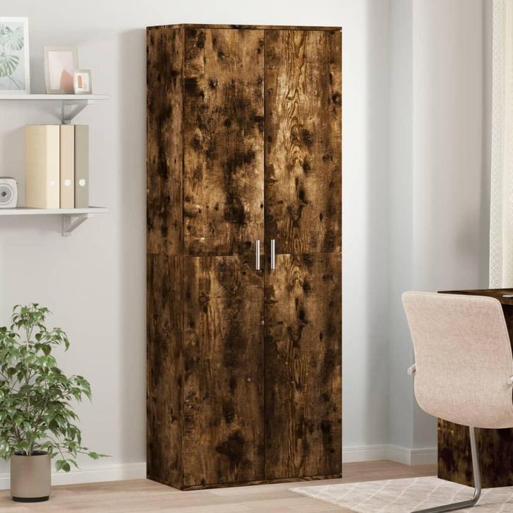 vidaXL Hoge kast 70x35x180 cm bewerkt hout gerookt, Maison & Meubles, Armoires | Autre, Envoi