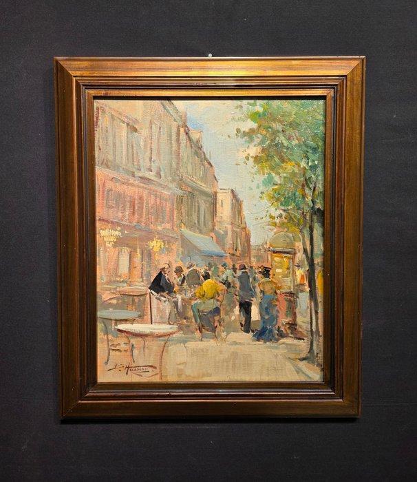 Franse school (XX) - Via parigina, Antiek en Kunst, Kunst | Schilderijen | Klassiek