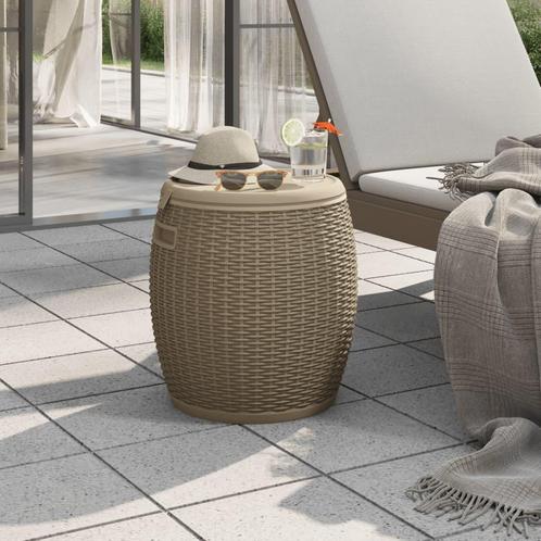 vidaXL Tuinbox 4-in-1 polypropeen lichtbruin, Tuin en Terras, Bergingen en Tuinkasten, Nieuw, Verzenden