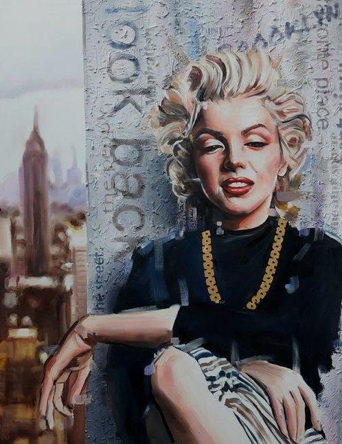 Simona Zecca - Marilyn, NYC, Antiquités & Art, Art | Peinture | Moderne