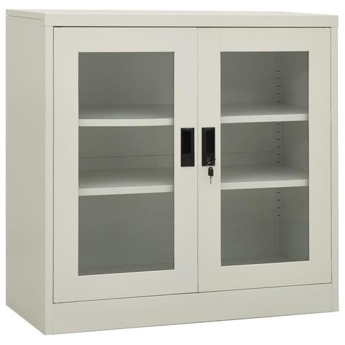 vidaXL Kantoorkast 90x40x90 cm staal lichtgrijs, Huis en Inrichting, Kasten | Overige, Nieuw, Verzenden