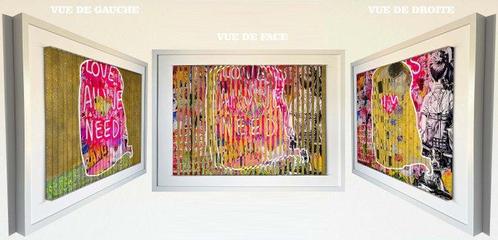 Poplea - Cinétique 3 en 1 triptique Klimt (2000), Antiek en Kunst, Kunst | Schilderijen | Modern