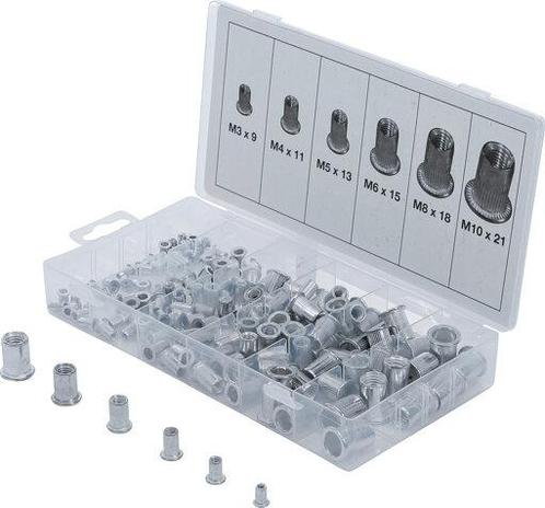 Bgs Technic 150-delige Rivet Nuts assortiment, aluminium, Auto diversen, Autogereedschap, Verzenden