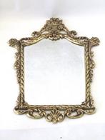 Wandspiegel- wandbeugel - Gegoten messing - vintage spiegel, Antiek en Kunst