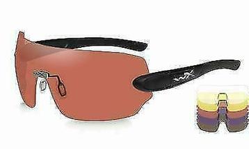 WileyX schietbril - DETECTION met 5 glazen / mat zwart frame