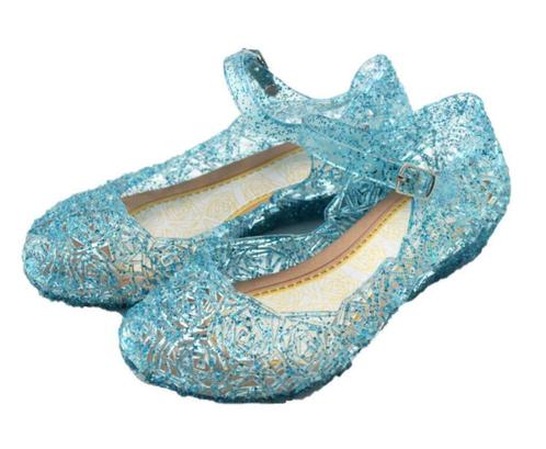 Prinsessenjurk - Glitter schoenen - Blauw - Kleedje, Kinderen en Baby's, Kinderkleding | Schoenen en Sokken, Verzenden