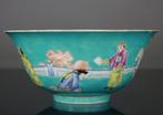 Chinees porselein Famille Rose - Turquoise - Merk Jiaqing -, Antiek en Kunst