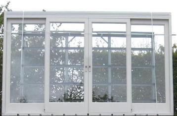 meranti houten schuifraam ,schuifdeur , pui 374 x 234 beschikbaar voor biedingen