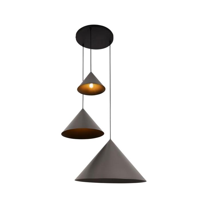 Hanglamp Lucide SPITZE -  - Ø 68 cm - 3xE27 - Grijs, Huis en Inrichting, Lampen | Hanglampen, Nieuw, Verzenden